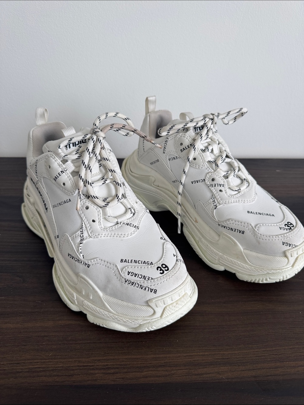 Balenciaga Kids White Logo Triple S Sneakers